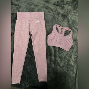 Purple/pink gymshark set size small